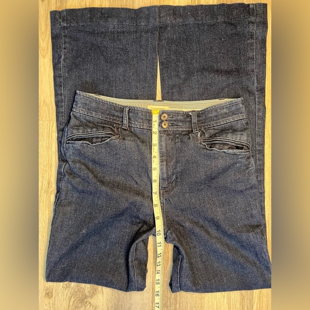 Anthropologie The‎ Essential Pants Jeans Women's  Bell Bottom Flare Wide Size 4 - Picture 8 of 11